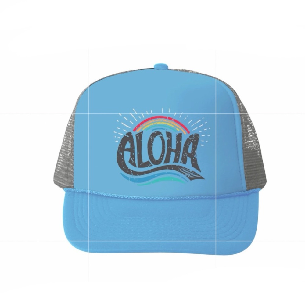 Bubu Aloha Rainbow Kids Trucker Hat
